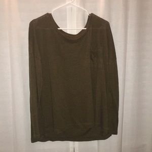 Olive green long sleeve shirt with pocket